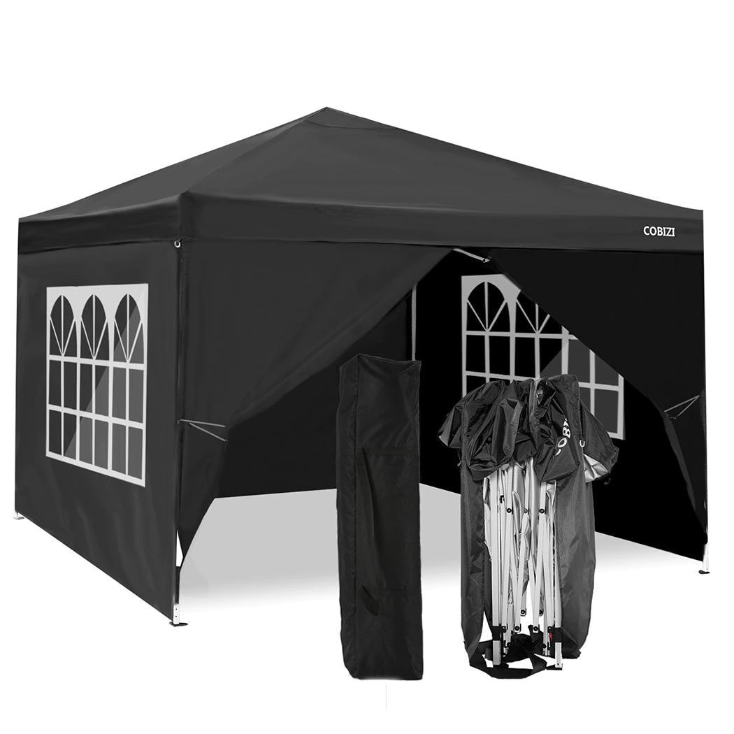 Cheap Goat Tents COBIZI Shade Shelter Portable Tent Pavilion Gazebo Right Angle Folding Shed 4 Side Tent Panels Picnic  Waterproof Canopy Cover Tents 